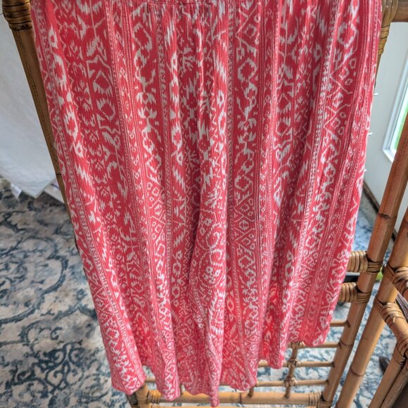 Gauze tribal pattern split skirt culottes L/XL - Picture 4 of 4